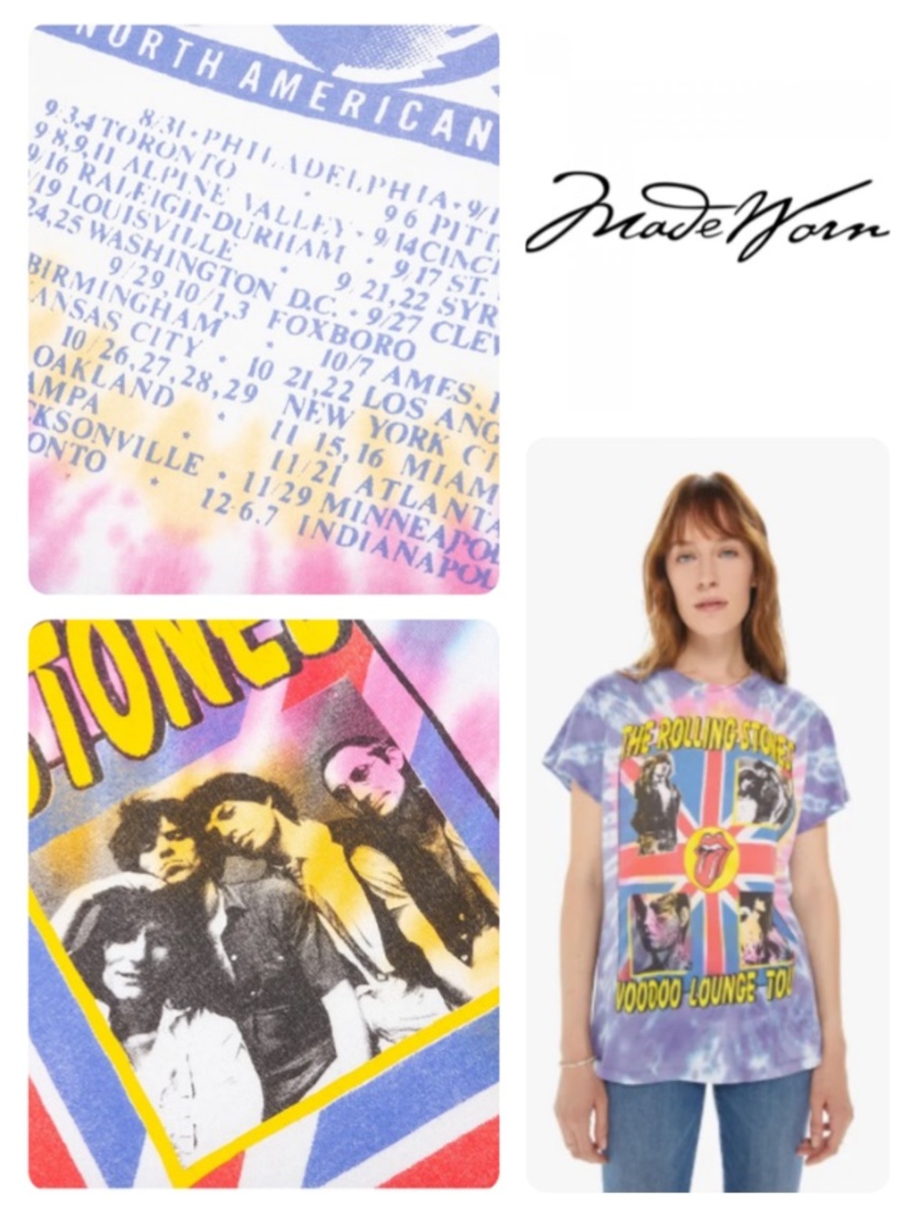 Madeworn The Rolling Stones 1989 Concert Tee (S)